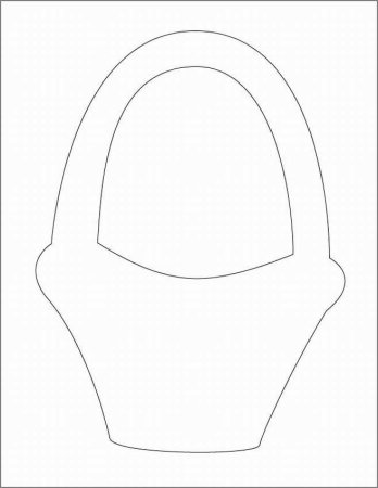 Трафарет корзинки для аппликации