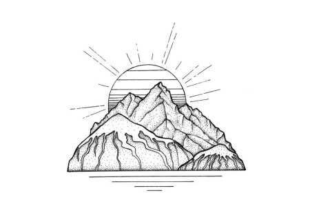 Горы рисунок