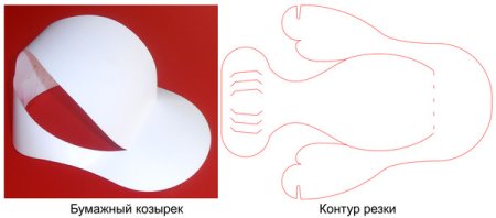 Трафарет Кепки из бумаги