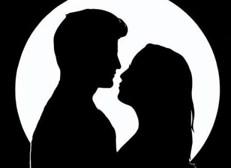 Трафареты профилей мужчины и женщины