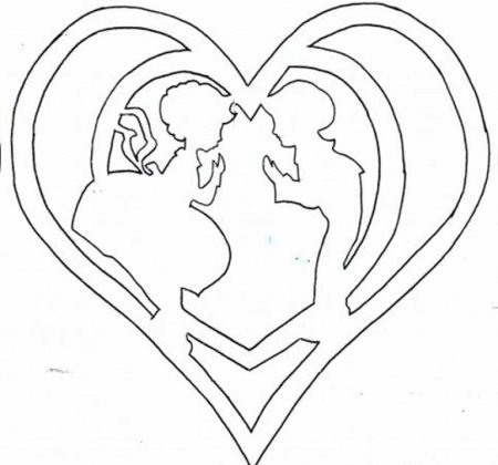 Трафарет валентинки