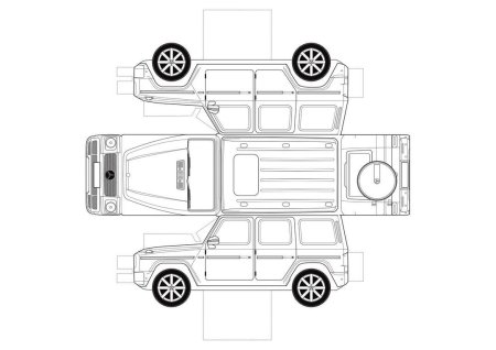 Бумажная модель Mercedes g63