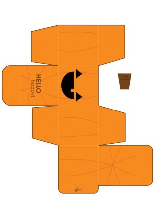 Развертка коробка для Хэллоуина