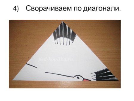 Поделка журавль из бумаги