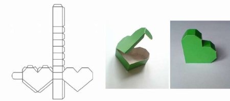 Коробка сердечко из бумаги
