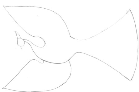 Трафарет Жар птицы для вырезания