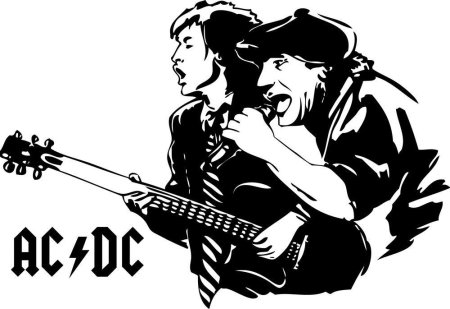 AC DC трафарет