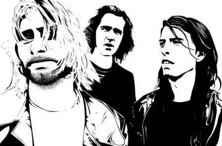 Kurt Cobain Nirvana вектор