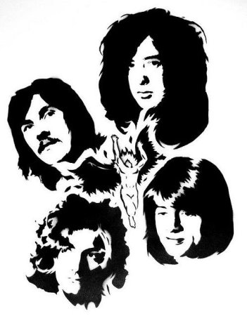 Led Zeppelin трафарет