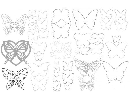 Трафареты бабочки из бумаги маленькой (48 фото)