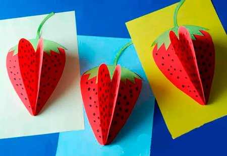 Развертка фруктов из бумаги