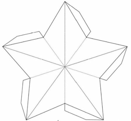 Макет объемной звезды