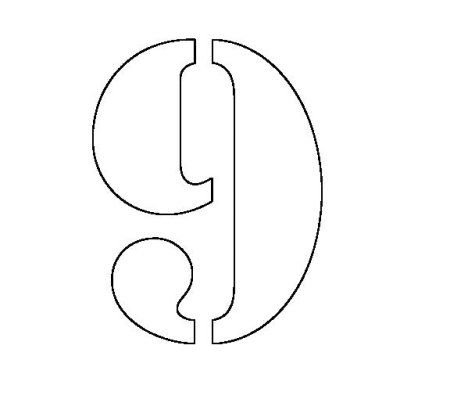 Трафаретная цифра 9