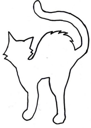 Трафарет кота для вырезания