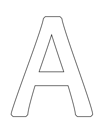 Трафарет английских букв для вырезания