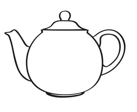 Чайник раскраска
