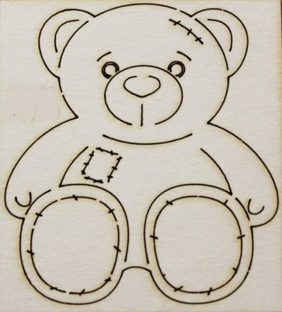 Трафарет мишки из фетра