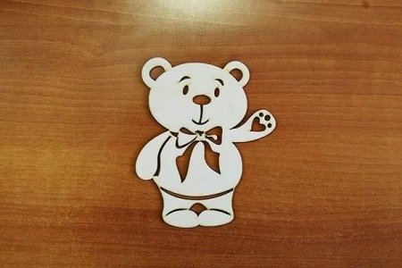 Трафарет медвежонка для вырезания