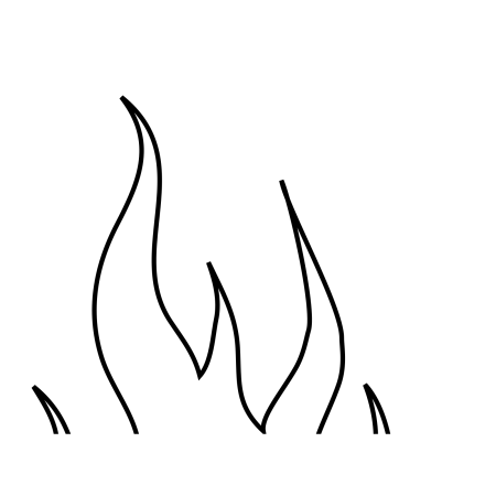 Трафарет огня для вырезания
