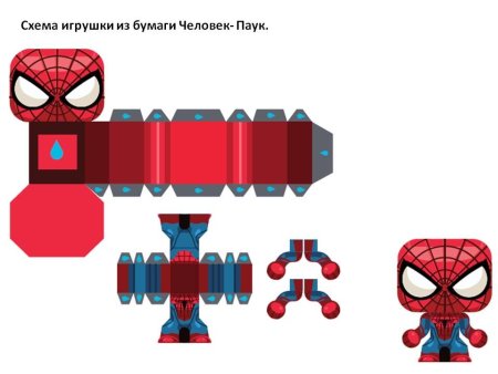 Паперкрафт схемы человек паук