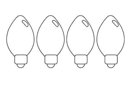 Лампочка трафарет