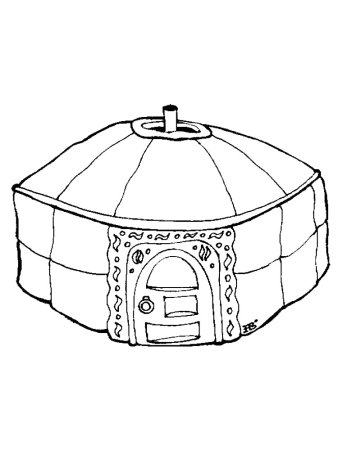 Юрта Башкирская рисунок