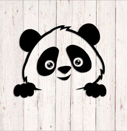 Трафареты панды для вырезания из бумаги (48 фото)