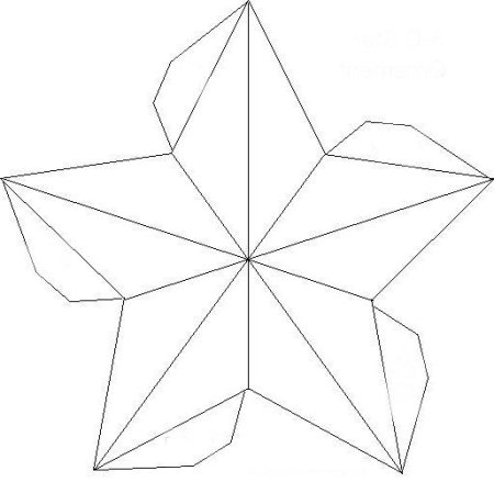 Трафареты пятиконечной звезды из бумаги (45 фото)