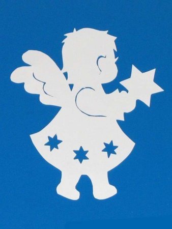 Фигурки на окна из бумаги на новый год