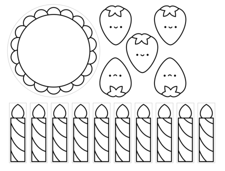 Торт шаблон для аппликации