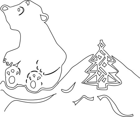 Вытынанки новогодние для украшения окон