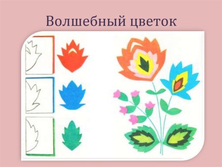 Аппликация из симметричных фигур