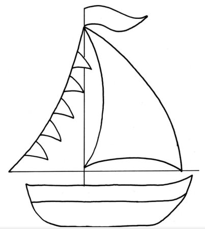 Аппликация кораблик