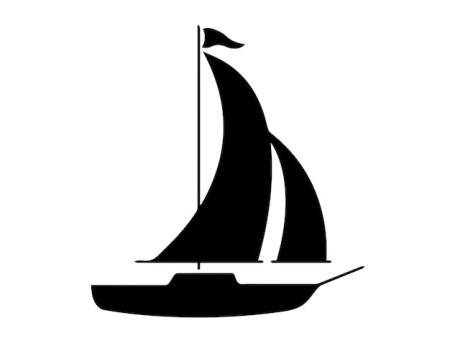 Парусник трафарет