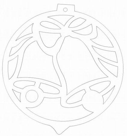 Новогодние игрушки трафареты для вырезания