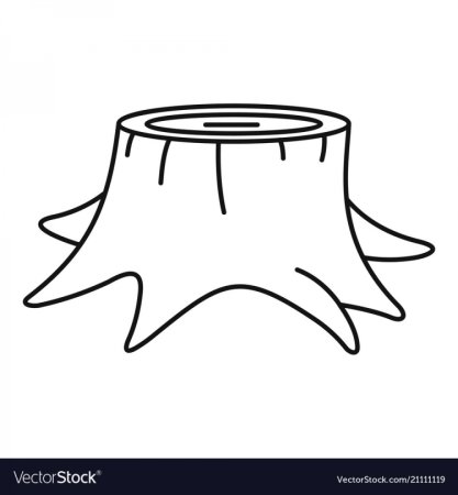 Пенек раскраска для детей