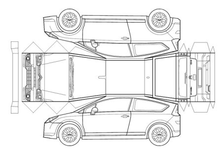 BMW e60 модель развертка