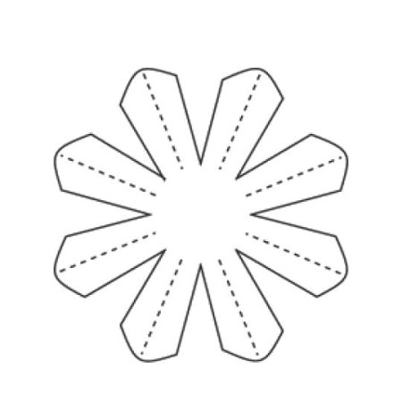 Объемная Ромашка шаблон