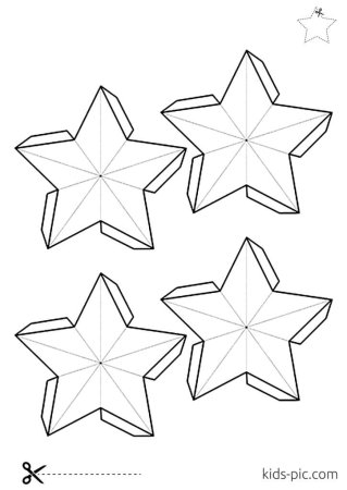 Пятиконечная объемная звезда из бумаги схема