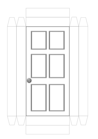 Окошки и двери для картонного домика