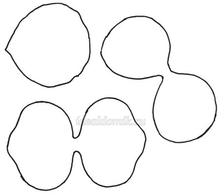 Трафарет цветка гортензии