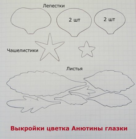 Анютины глазки выкройка