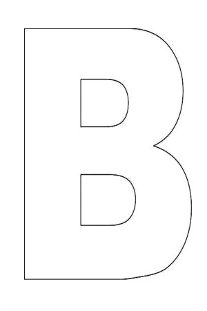 Буква b трафарет