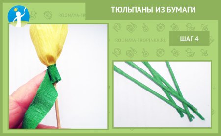 Схемы из гофрированной бумаги тюльпаны