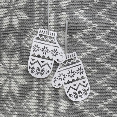 Украшения рукавички из бумаги