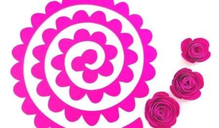 Трафарет для спиральной розы