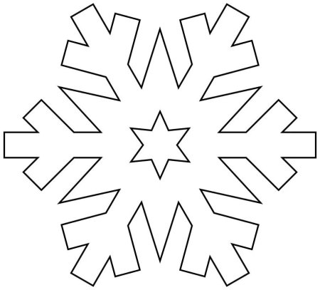 Снежинка раскраска
