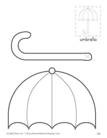 Трафареты зонтов для вырезания из бумаги (46 фото)