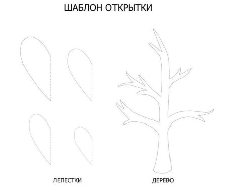 Трафарет дерева для вырезания