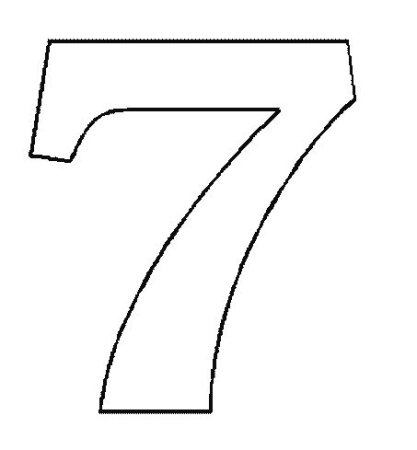 Цифра 7 трафарет